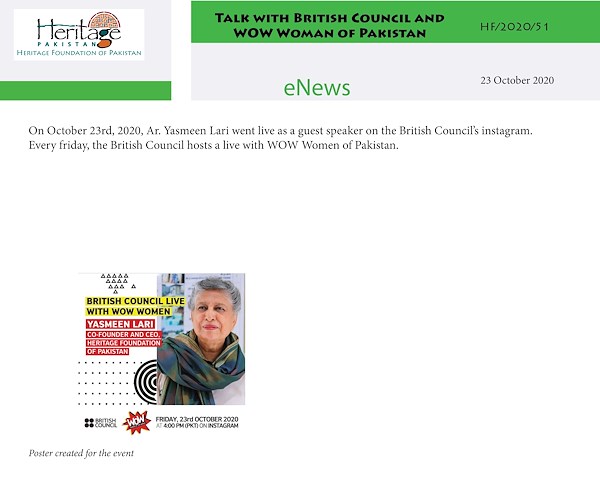 Talk with British Council and WOW Woman of Pakistan