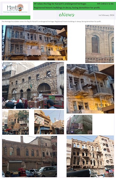 HF raises the flag for Karachi’s endangered heritage: Registered historic buildings in decay, facing demolition for profit.